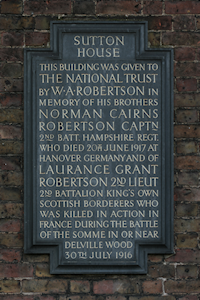 Sutton House plaque