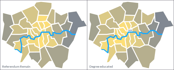 London boroughs referendum vs degree education