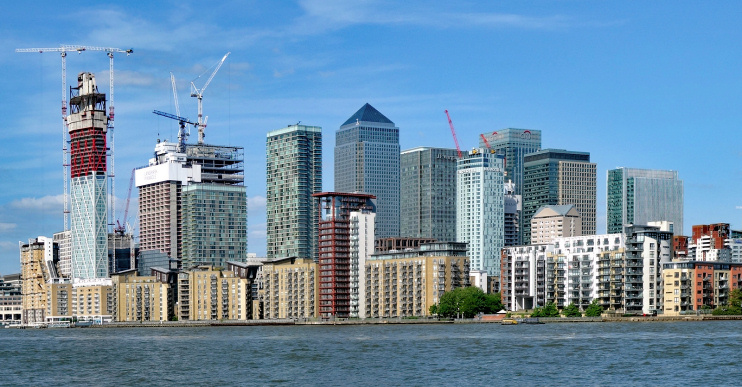 Hidden London: Canary Wharf: view from Greenland Dock, by Julian Osley