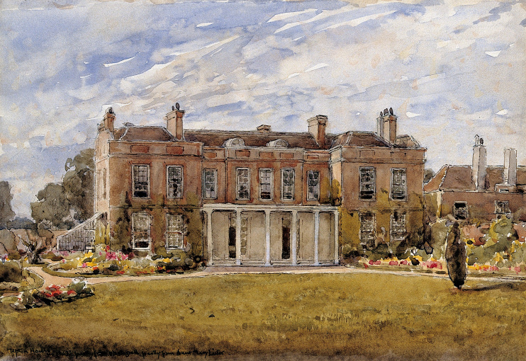 Hidden London: Watercolour of Upton House on Upton Lane, birthplace of Joseph Lister, courtesy Wellcome Images