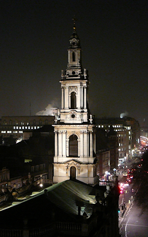 St Clement Danes tower and steeple