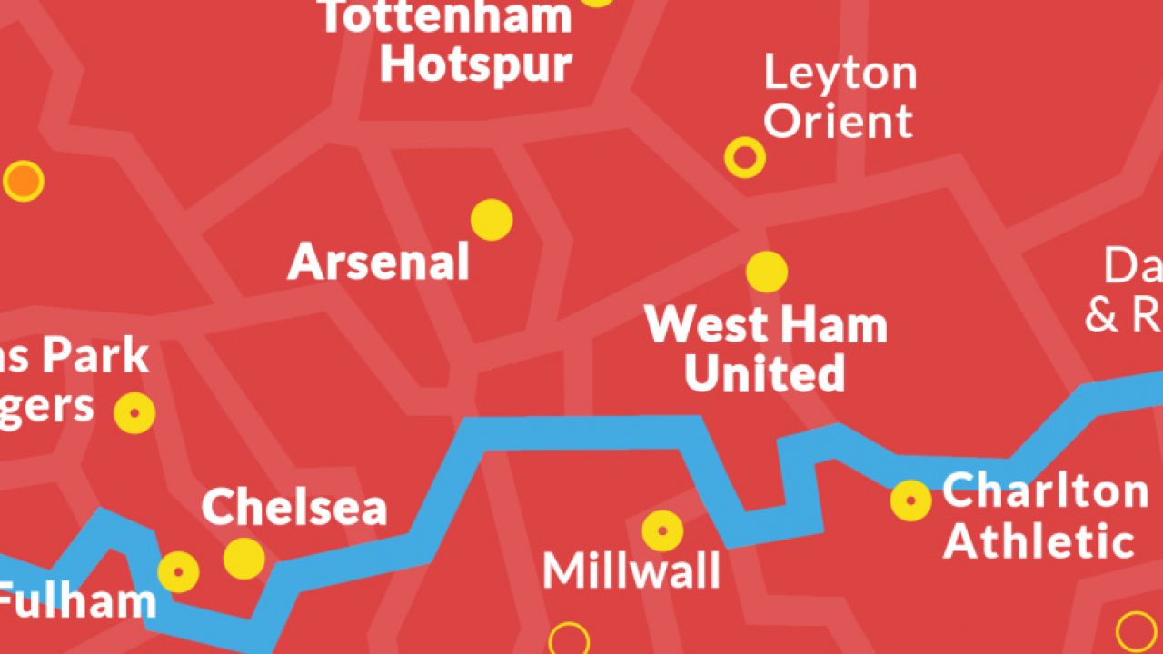 London Football Geography Hidden London